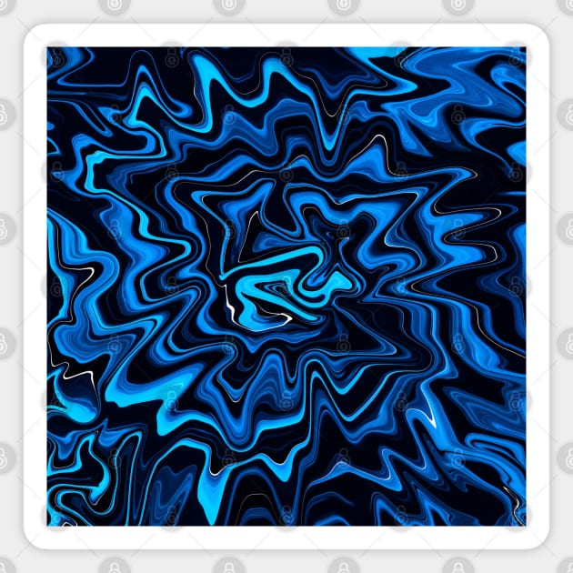 Blue Liquid Paint Magnet by Sonja818